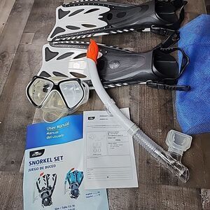 Crane Snorkel Set‎ White Size 9.5 To 12